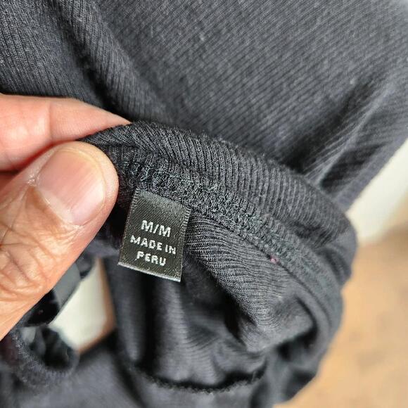 ATM Anthony Thomas Melillo Modal Rib Wrestler Tank Black Women's Medium FLAW - Picture 8 of 12